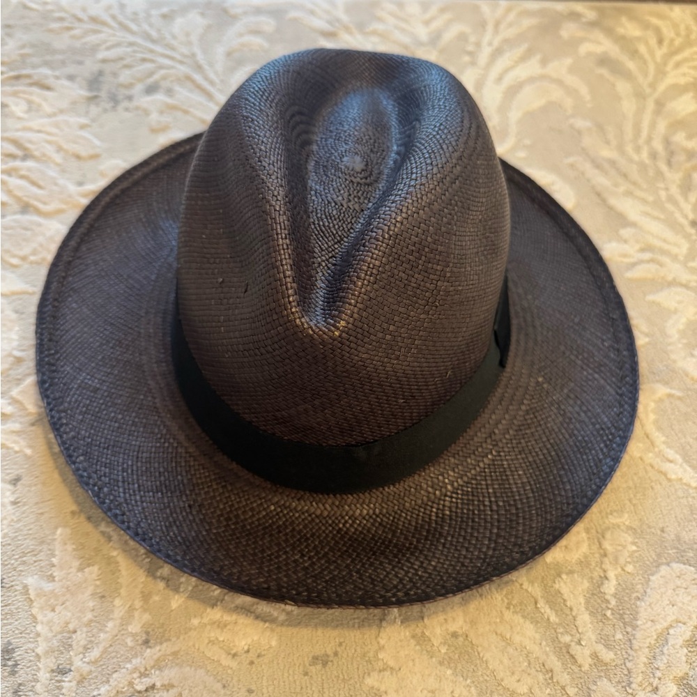 J crew chocolate brown Panama Fedora size M-L